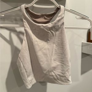 Lululemon white high neck strappy back sports bra